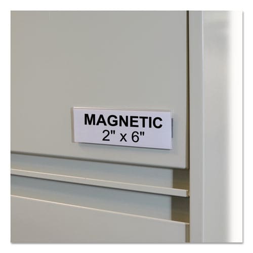 C-Line Hol-dex Magnetic Shelf/bin Label Holders Side Load 2 X 6 Clear 10/box - Office - C-Line®