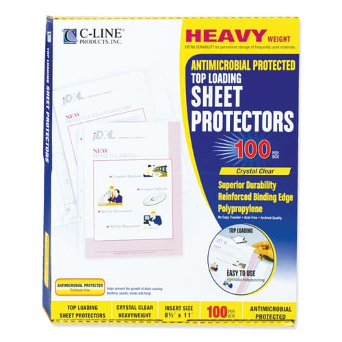 C-Line Hvywt Poly Sht Protectors Clear Top-loading 2 11 X 8.5 100/bx - School Supplies - C-Line®