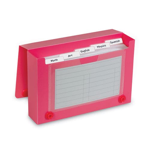 C-Line Index Card Case Holds 100 3 X 5 Cards 5.38 X 1.25 X 3.5 Polypropylene Assorted Colors - School Supplies - C-Line®