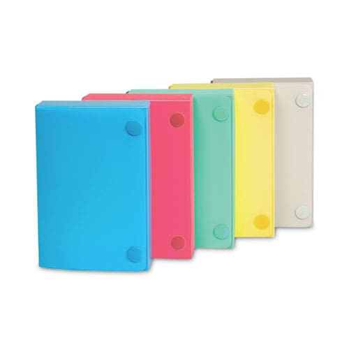 C-Line Index Card Case Holds 100 3 X 5 Cards 5.38 X 1.25 X 3.5 Polypropylene Assorted Colors - School Supplies - C-Line®