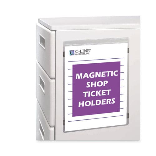 C-Line Magnetic Shop Ticket Holders Super Heavyweight 15 Sheets 8.5 X 11 15/box - School Supplies - C-Line®