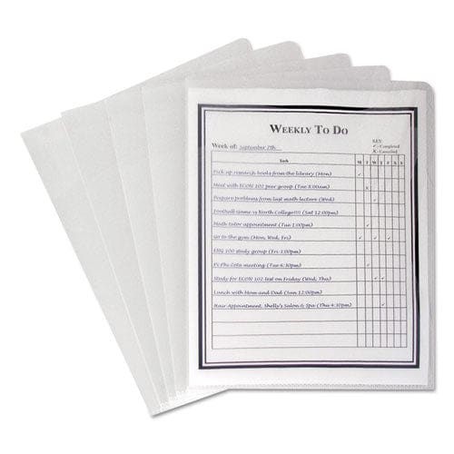 C-Line Multi-section Project Folders W/ Clear Dividers 3-sections 1/3-cut Tab Letter Size Clear 25/box - School Supplies - C-Line®