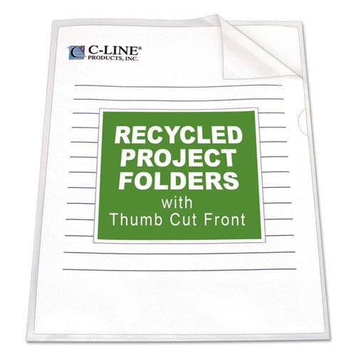 C-Line Poly Project Folders Letter Size Clear 25/box - School Supplies - C-Line®