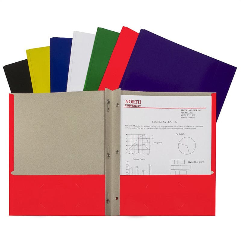 C Line Portfolio with Prongs Asst (Pack of 12) - Folders - C-Line Products Inc
