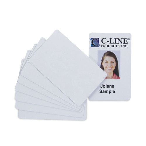 C-Line Pvc Id Badge Card 3.38 X 2.13 White 100/pack - Office - C-Line®