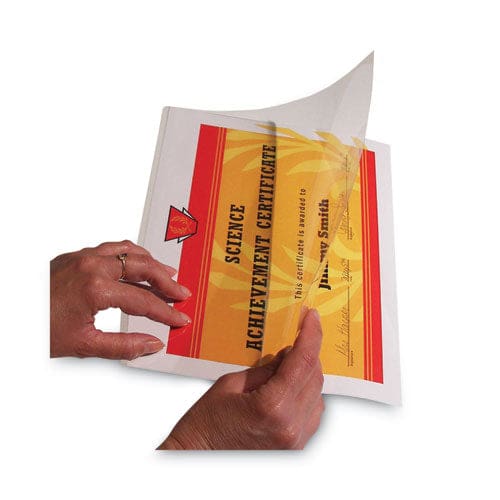 C-Line Quick Cover Laminating Pockets 12 Mil 9.13 X 11.5 Gloss Clear 25/box - Technology - C-Line®