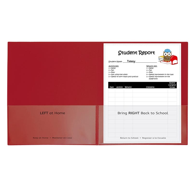 C-Line Red 25Ct Classroom Connector School To Home Folders - Folders - C-Line Products Inc
