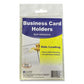 C-Line Self-adhesive Business Card Holders Side Load 2 X 3.5 Clear 10/pack - Office - C-Line®