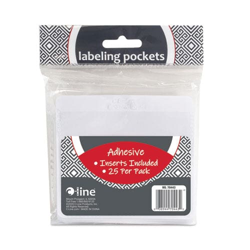 C-Line Self-adhesive Labeling Pockets Top Load 3.75 X 3 Clear 25/pack - Office - C-Line®