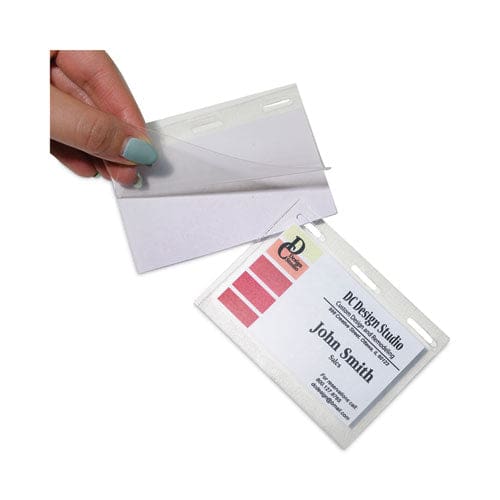 C-Line Self-laminating Magnetic Style Name Badge Holder Kit 2 X 3 Clear 20/box - Office - C-Line®