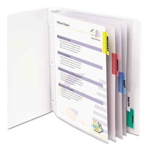 C-Line Sheet Protectors With Index Tabs Assorted Color Tabs 2 11 X 8.5 8/set - School Supplies - C-Line®