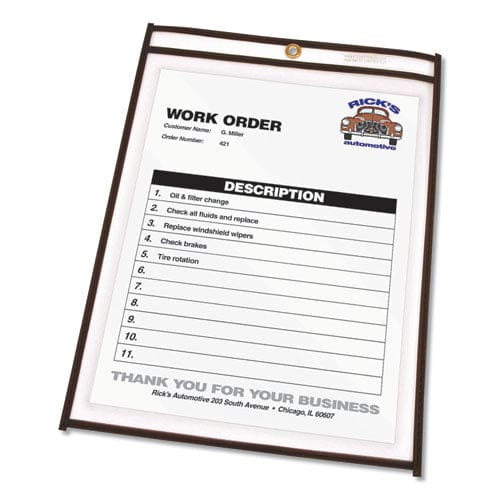 C-Line Shop Ticket Holders Stitched Both Sides Clear 50 Sheets 8.5 X 11 25/box - School Supplies - C-Line®