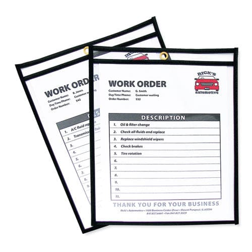 C-Line Shop Ticket Holders Stitched Both Sides Clear 50 Sheets 8.5 X 11 25/box - School Supplies - C-Line®