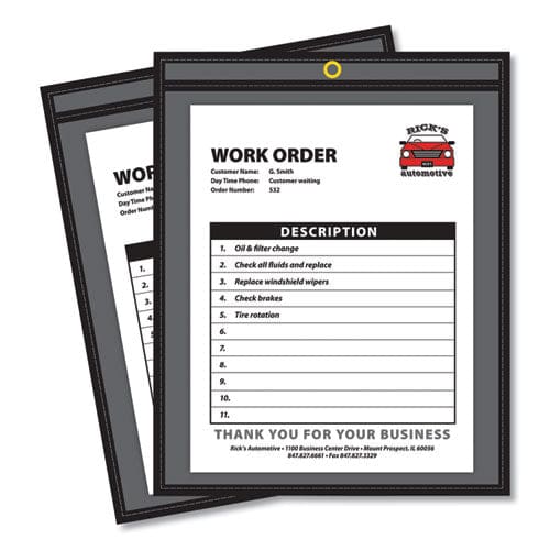 C-Line Shop Ticket Holders Stitched One Side Clear 50 Sheets 8.5 X 11 25/box - School Supplies - C-Line®
