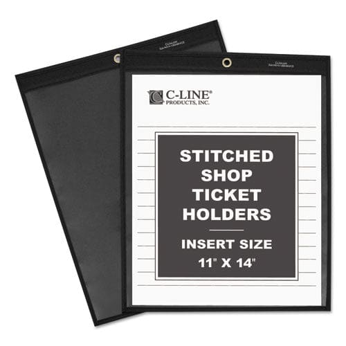 C-Line Shop Ticket Holders Stitched One Side Clear 75 Sheets 11 X 14 25/bx - School Supplies - C-Line®