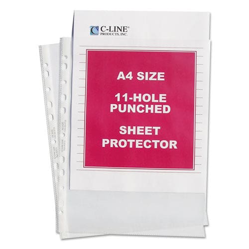 C-Line Standard Weight Poly Sheet Protectors Clear 2 11.75 X 8.25 50/box - School Supplies - C-Line®