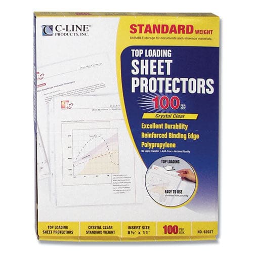 C-Line Standard Weight Polypropylene Sheet Protectors Clear 2 11 X 8.5 100/box - School Supplies - C-Line®