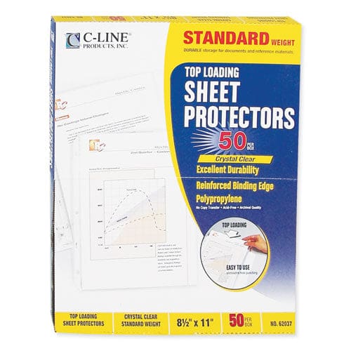 C-Line Standard Weight Polypropylene Sheet Protectors Clear 2 11 X 8.5 50/box - School Supplies - C-Line®