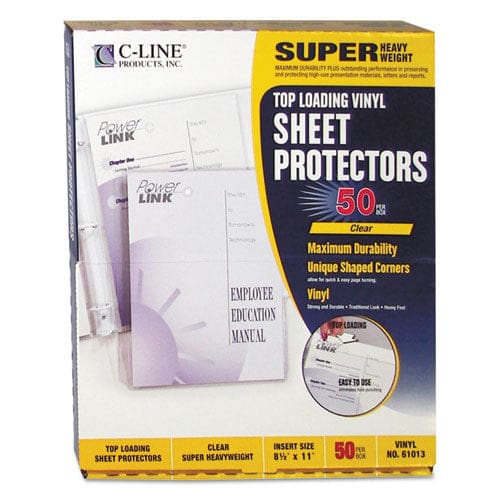 C-Line Super Heavyweight Vinyl Sheet Protectors Clear 2 Sheets 11 X 8.5 50/box - School Supplies - C-Line®