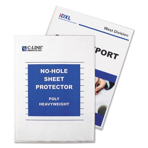 C-Line Top-load No-hole Sheet Protectors Heavyweight Clear 2 Capacity 25/box - School Supplies - C-Line®