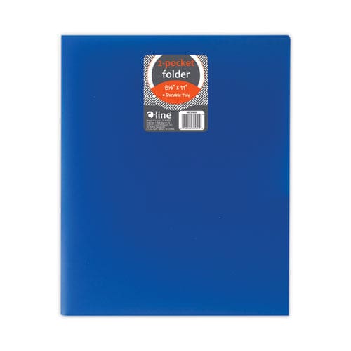 C-Line Two-pocket Heavyweight Poly Portfolio Folder 11 X 8.5 Blue 25/box - School Supplies - C-Line®