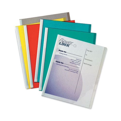 C-Line Vinyl Report Covers 0.13 Capacity 8.5 X 11 Clear/assorted 50/box - School Supplies - C-Line®