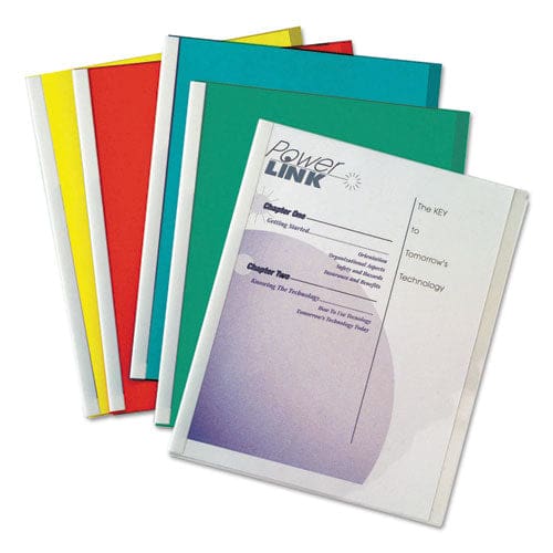 C-Line Vinyl Report Covers Sliding Bar 8.5 X 11 Clear/clear 100/box - School Supplies - C-Line®