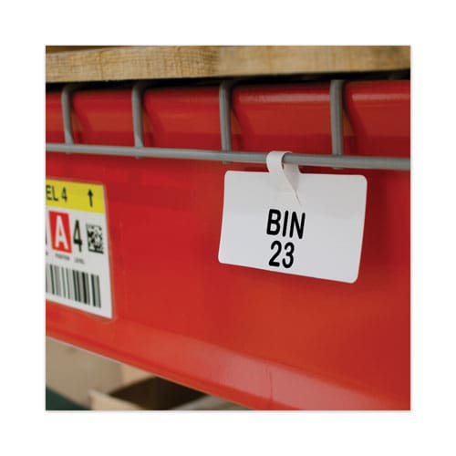 C-Line Wire Rack Shelf Tag Side Load 3.5 X 1.5 White 10/pack - Office - C-Line®