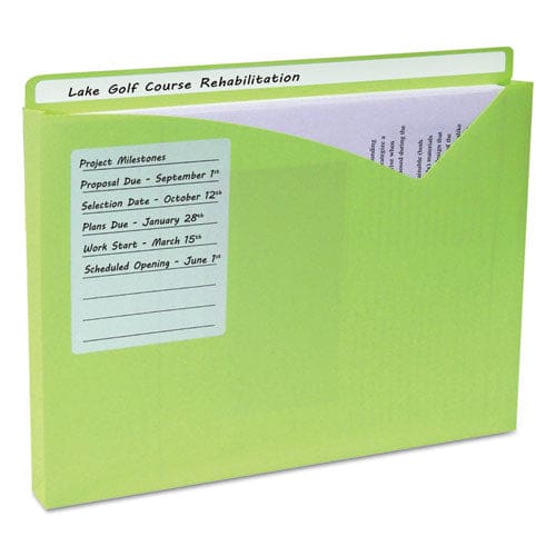 C-Line Write-on Poly File Jackets Straight Tab Letter Size Assorted Colors 25/box - School Supplies - C-Line®