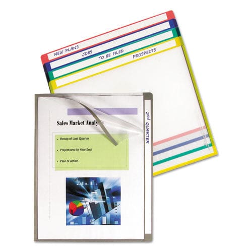 C-Line Write-on Project Folders Straight Tab Letter Size Assorted Colors 25/box - School Supplies - C-Line®
