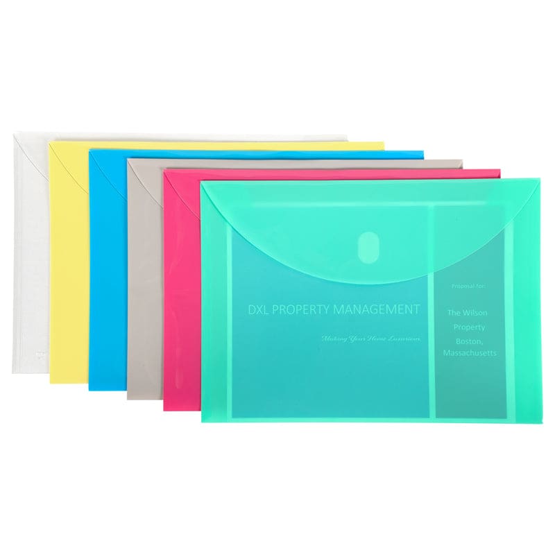 C Line Xl Poly Envelope Asst Colors (Pack of 12) - Envelopes - C-Line Products Inc