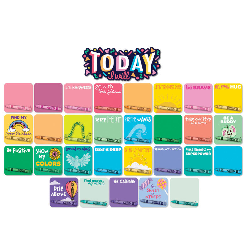 Today I Will Mini Bulletin Board St Crayola Colors Of Kindness (Pack of 6)