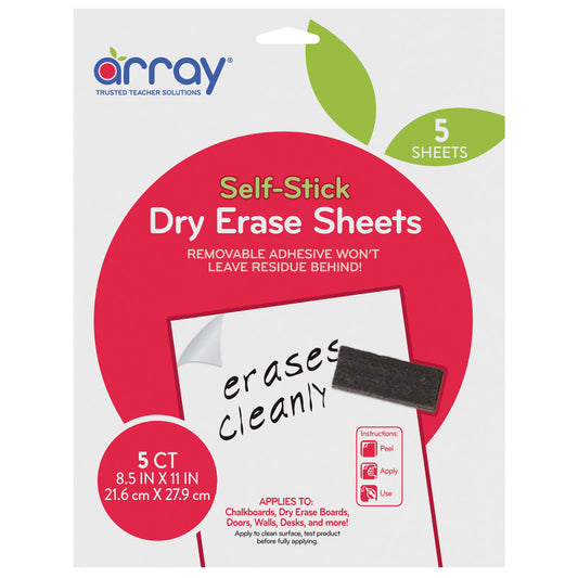 Plain Dry Erase Sheets Letter 5Ct (Pack of 3)