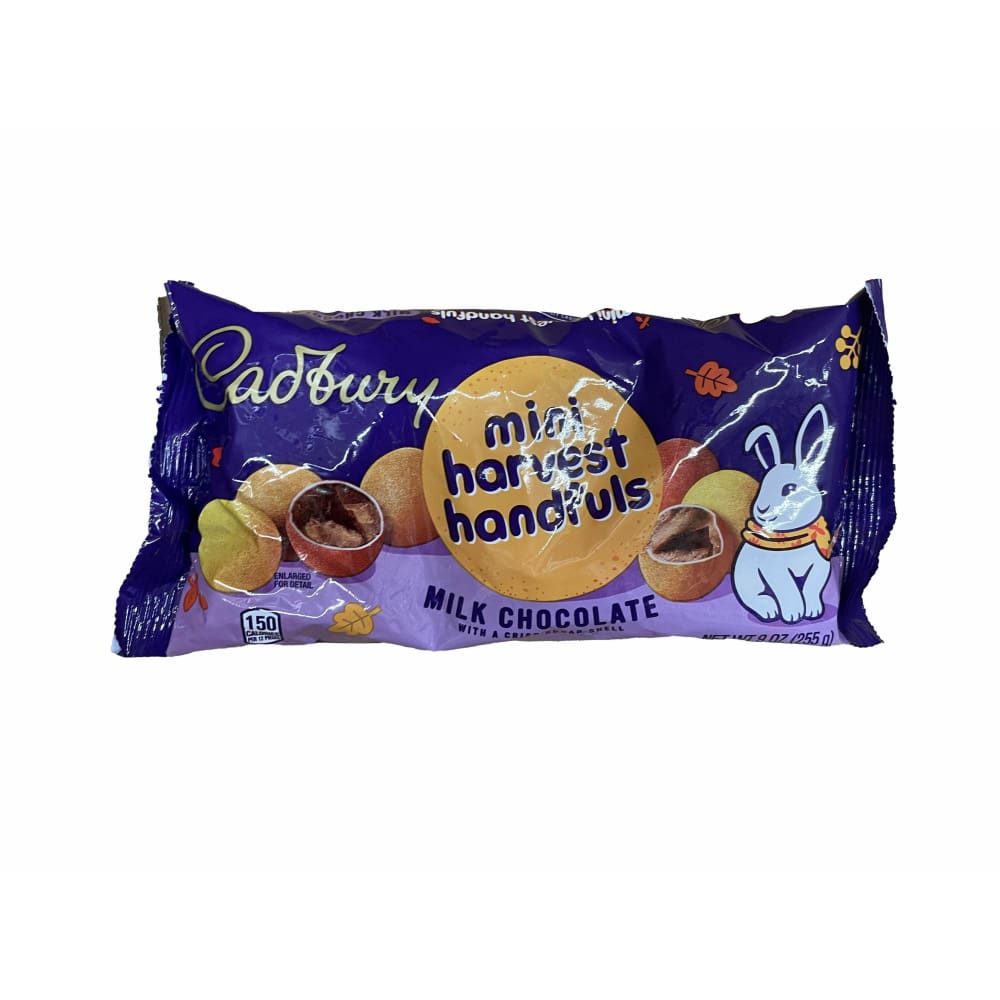Cadbury CADBURY, Mini Harvest Handfuls Milk Chocolate with a Crisp Sugar Shell Candy, Halloween, 9 oz, Bag