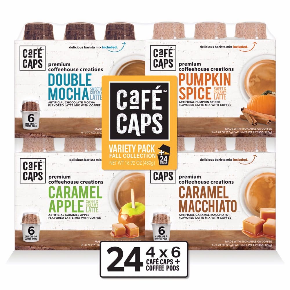 Cafe Caps Fall Collection Variety Pack (24 ct.) - Coffee Tea & Cocoa - Cafe Caps