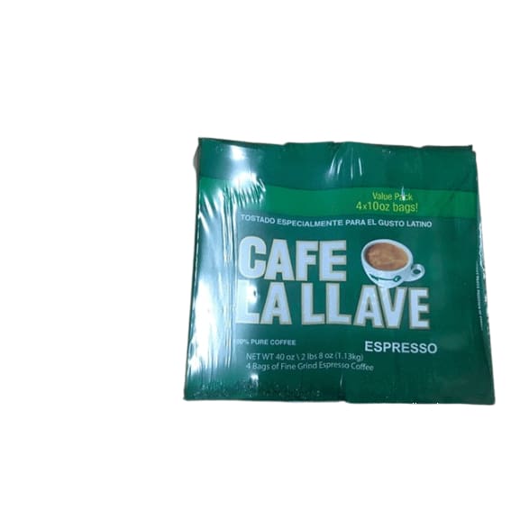 Café La Llave Espresso Coffee, Dark Roast (4 x 10 Ounce Bricks) - ShelHealth.Com