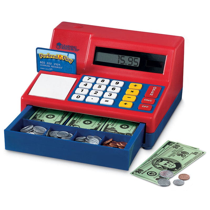 Calculator Cash Register with Us Currency - Shopping - Learning Resources