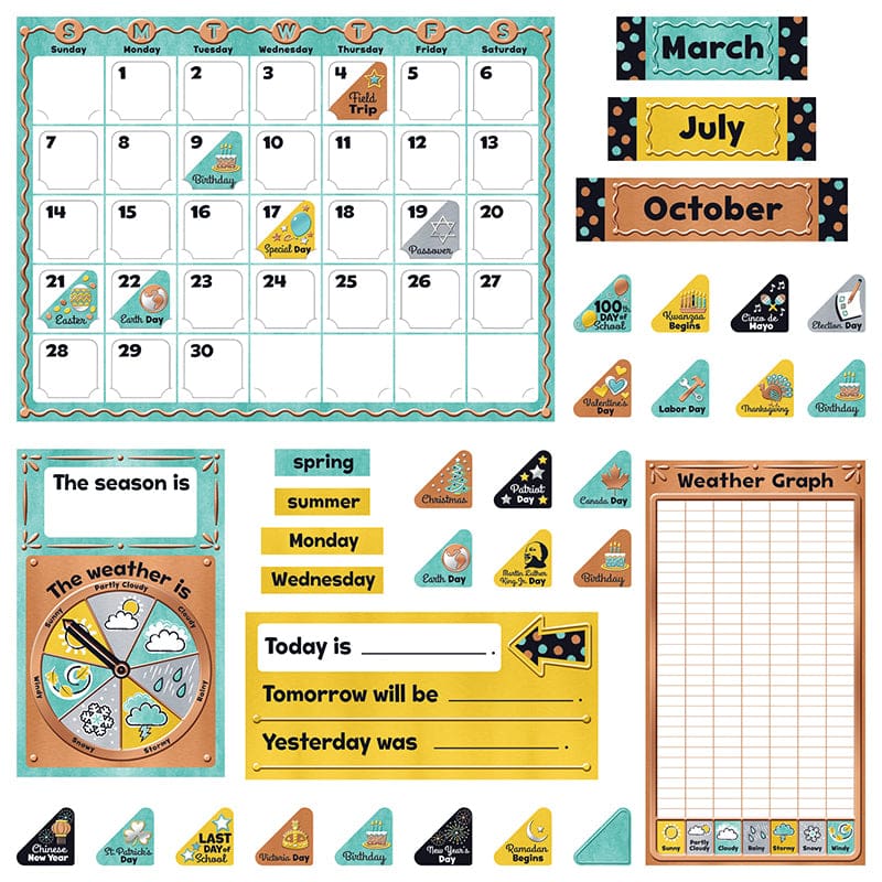 Calendar Bulletin Board St I Love Metal (Pack of 2) - Calendars - Trend Enterprises Inc.