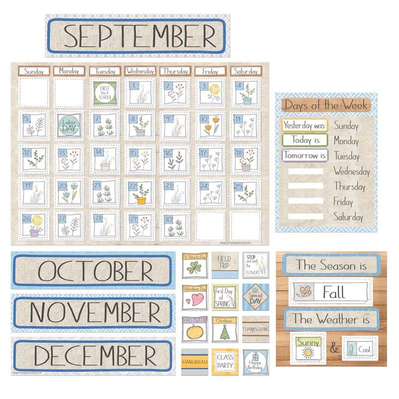 Calendar Set Bulletin Board Set A Close-Knit Class (Pack of 2) - Calendars - Eureka