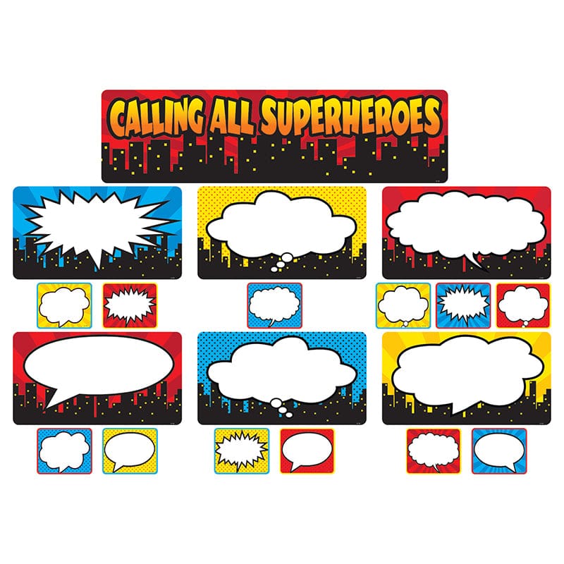 Calling All Superheros Mini Bb Set (Pack of 6) - Classroom Theme - Teacher Created Resources