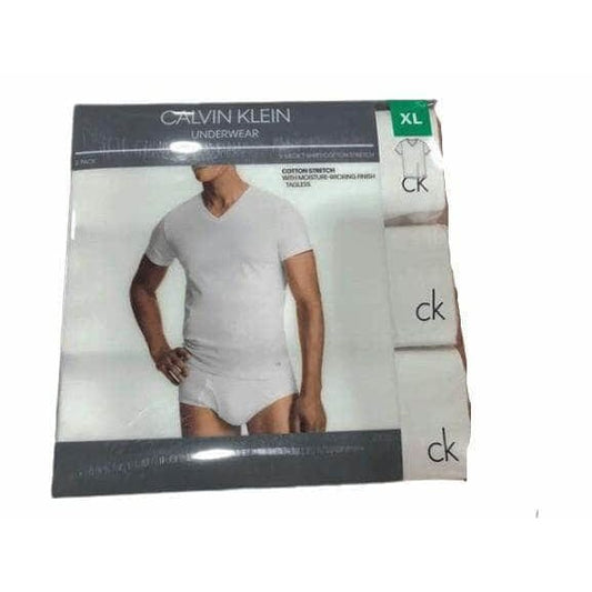 Calvin Klein Men's Stretch V-Neck Shirts, 3-Pack-ShelHealth.Com
