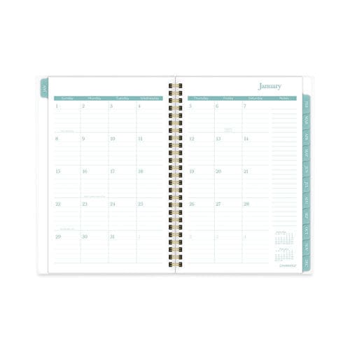 Cambridge Bali Weekly/monthly Planner Bali Leaf Artwork 8.5 X 5.5 Green/white Cover 12-month (jan To Dec): 2023 - School Supplies -