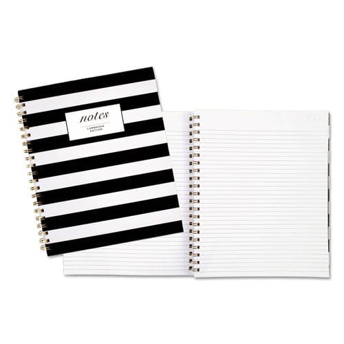 Cambridge Black And White Striped Hardcover Notebook 1 Subject Wide/legal Rule Black/white Stripes Cover 11 X 8.88 80 Sheets - Office -