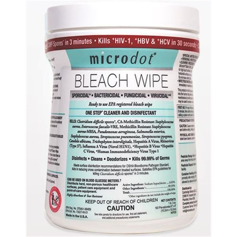 Cambridge Sensors Microdot Bleach Wipe Tb160 T160 - Item Detail - Cambridge Sensors