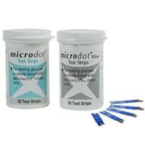 Cambridge Sensors Microdot Xtra Strips 50/Bottle Box of T50 - Diagnostics >> Diabetes Monitoring - Cambridge Sensors