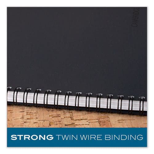 Cambridge Wirebound Business Notebook 1 Subject Wide/legal Rule Black Cover 8 X 5 80 Sheets - Office - Cambridge®