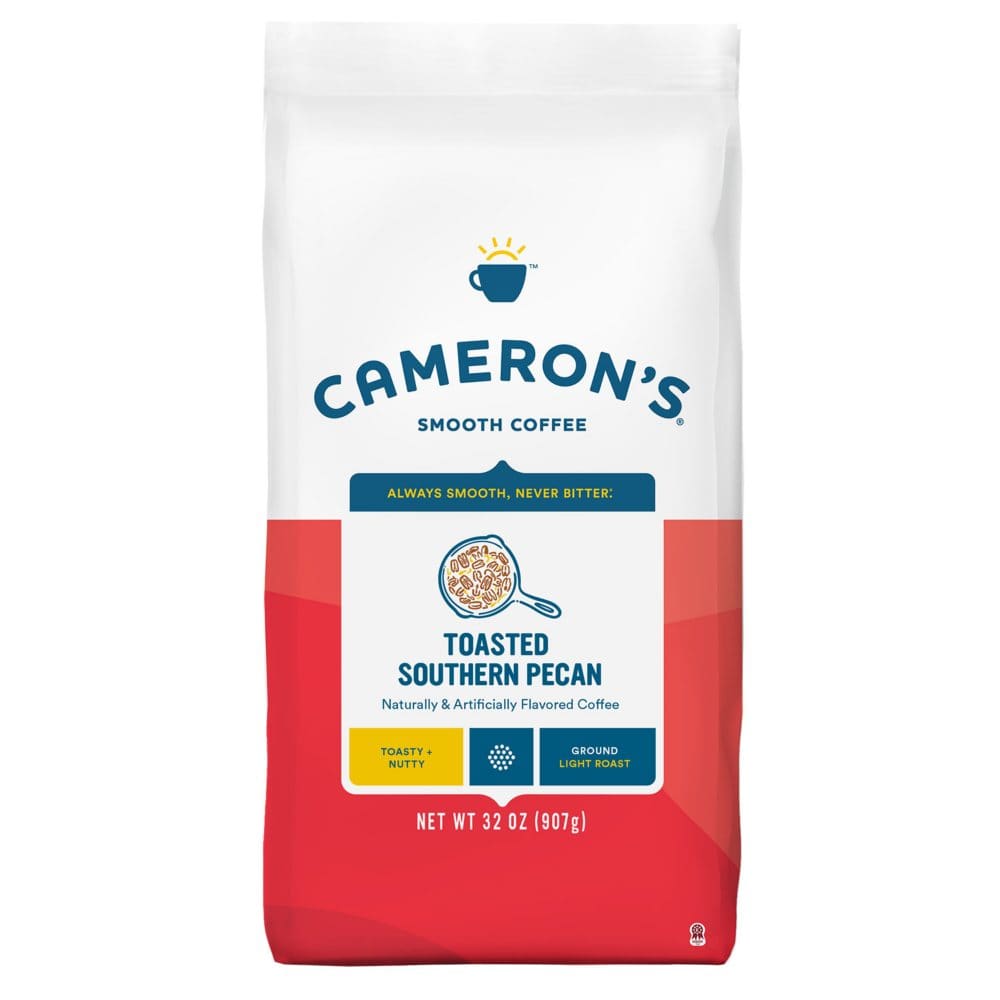 Cameron’s Ground Light Roast Coffee Toasted Southern Pecan (32 oz.) - Ground Coffee - Cameron’s