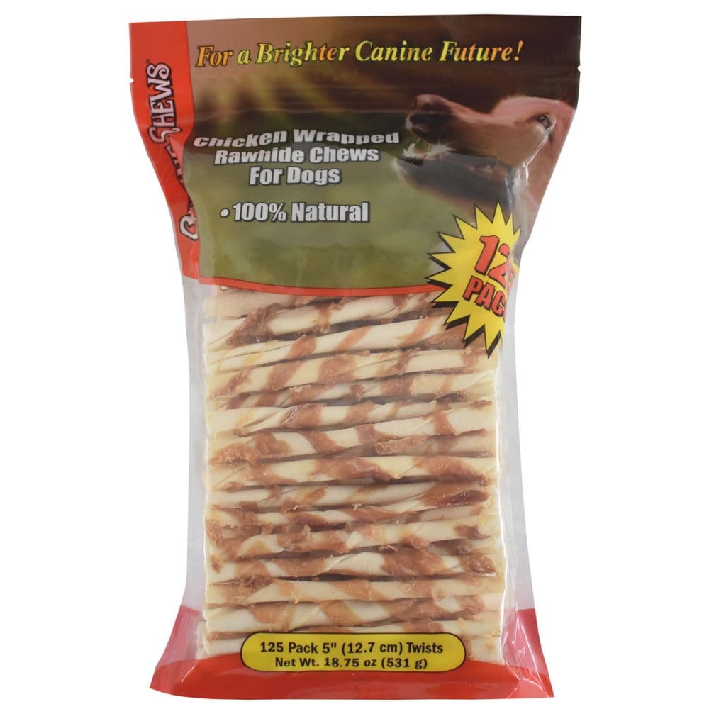 Canine Chews Chicken-Wrapped Rawhide Chews for Dogs (125 ct.) - Dog Food & Treats - Canine Chews