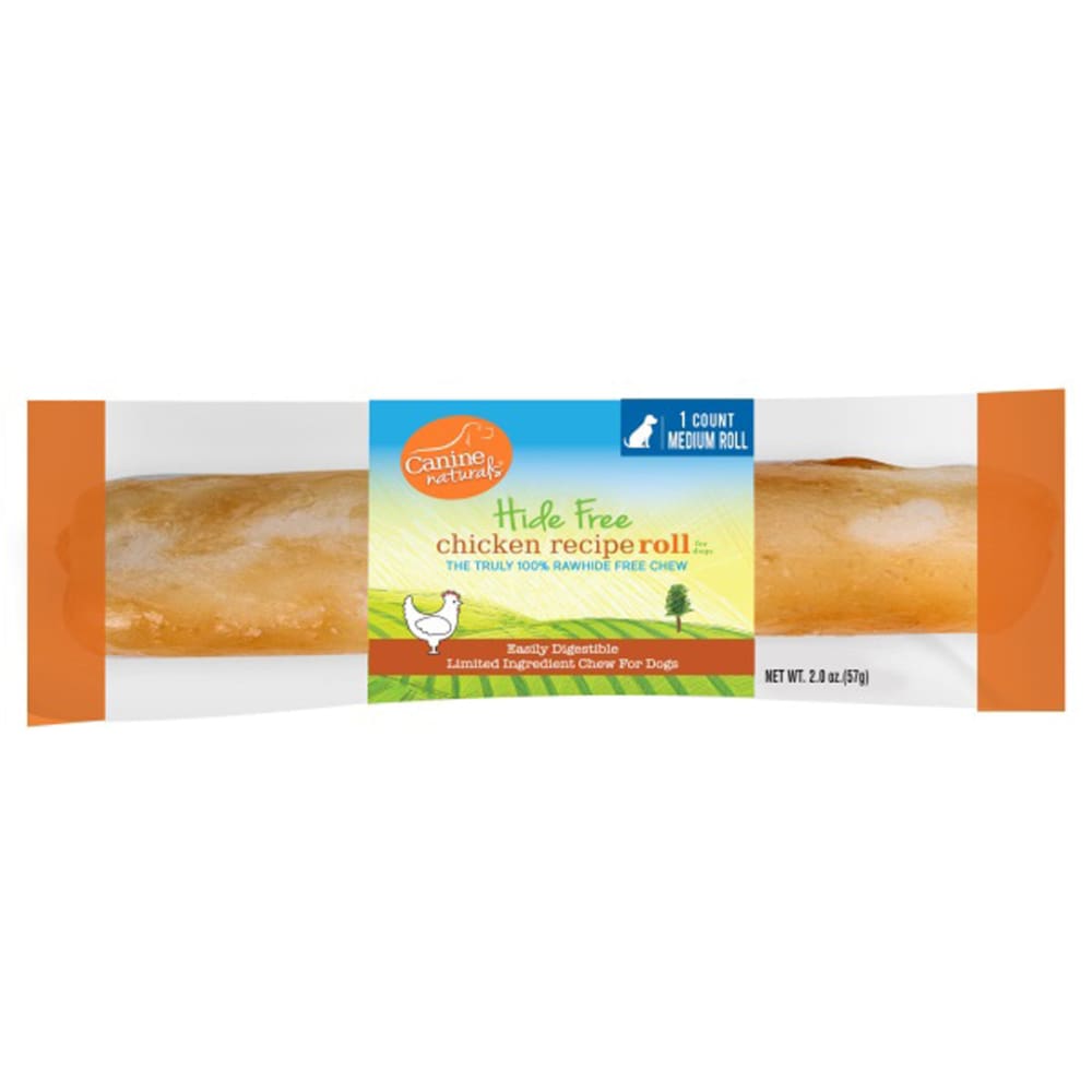 Canine Natural Hide Free 4inch Chicken Med Roll 30Ct Disp Box - Pet Supplies - Canine