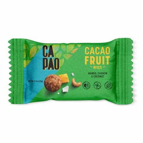 CAPAO Grocery > Snacks CAPAO: Mango Cashew & Coconut Cacao Fruit Bites, 0.7 oz
